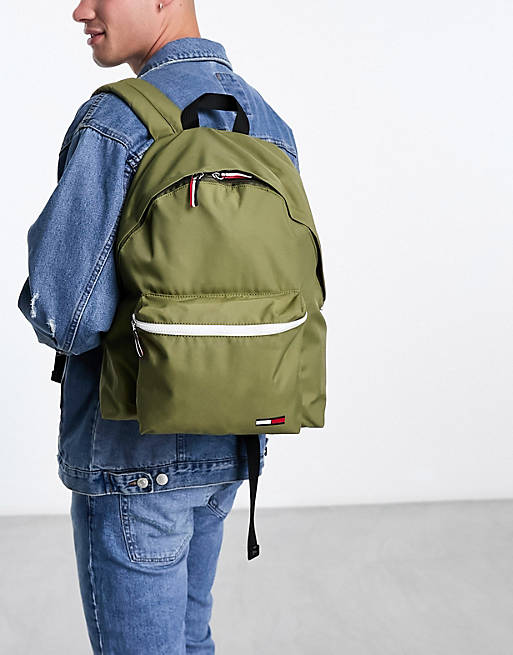 Tommy Jeans backpack in olive green | ASOS