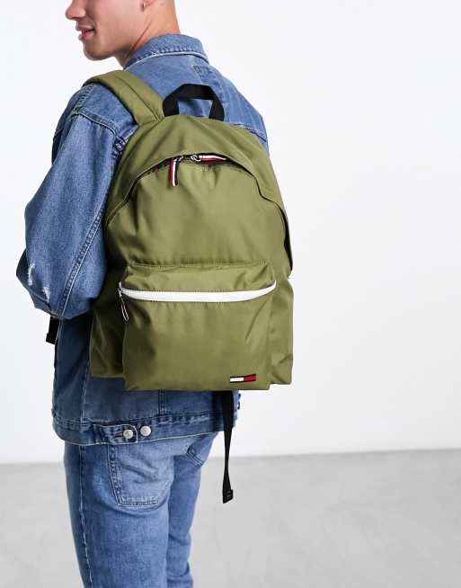 Tommy Jeans backpack in olive ASOS green 