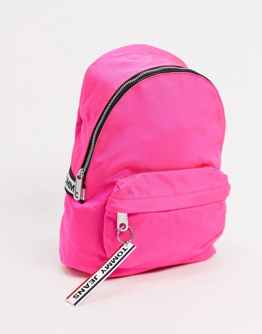 Tommy Jeans backpack with logo tape in pink