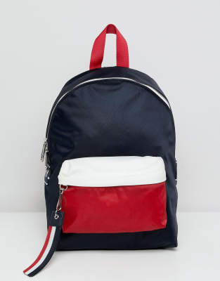 tommy jeans backpack with logo tape straps