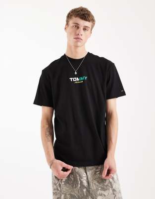Tommy Jeans Backprint Relaxed Fit T-shirt In Black
