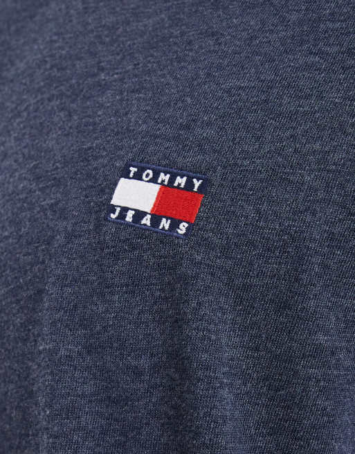 Tommy Jeans badge chest logo long sleeve T-shirt in navy, 5 of 5