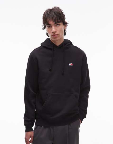 Tommy Jeans badge hoodie in black - view 1