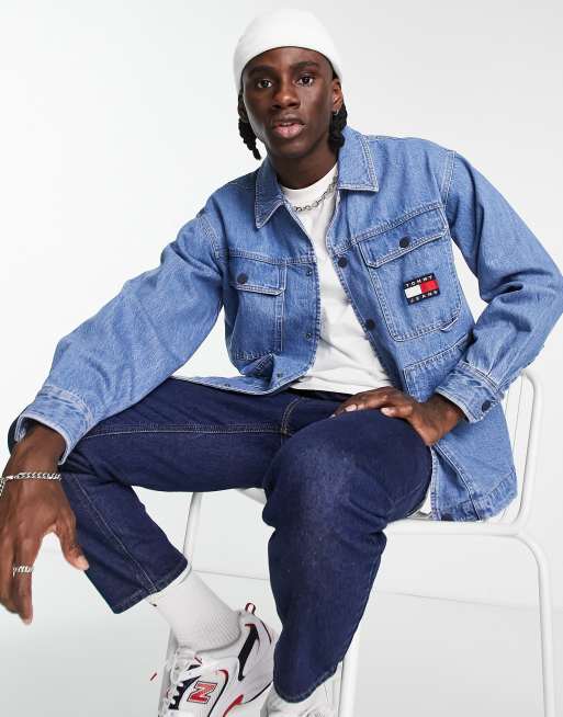 Tommy hilfiger logo sales denim jacket