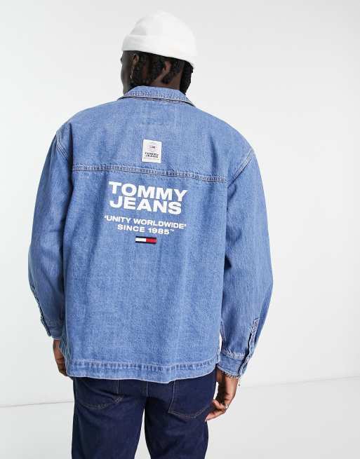 Tommy jeans outlet logo denim jacket