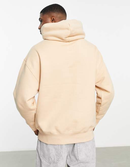 tommy jeans badge hoodie beige