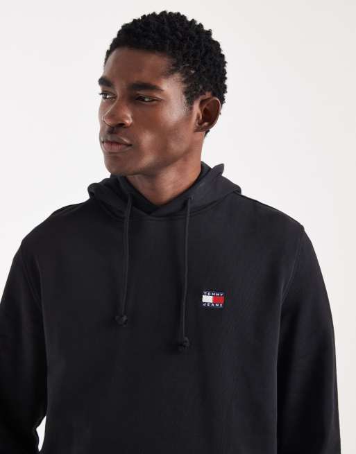 Tommy Jeans badge logo hoodie in black, 4 of 5