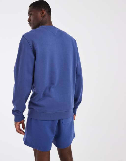 Tommy Jeans badge logo sweatshirt in blue, 3 of 5