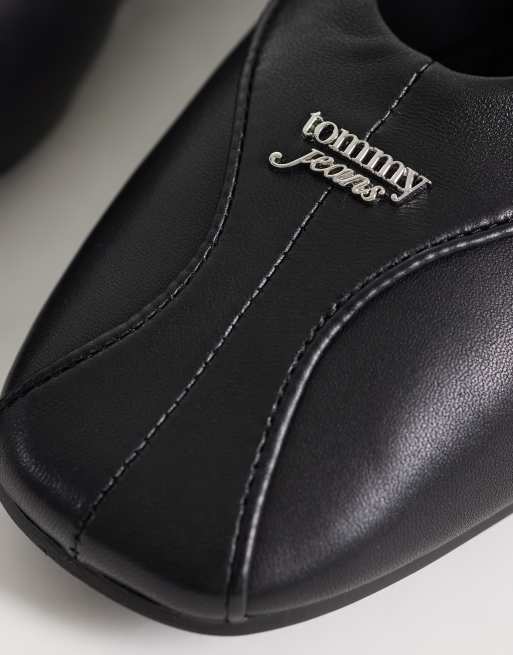 Tommy Jeans Baisley læderballerinaer i sort, 4 af 4