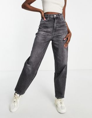 Tommy Jeans balloon leg jeans in washed black