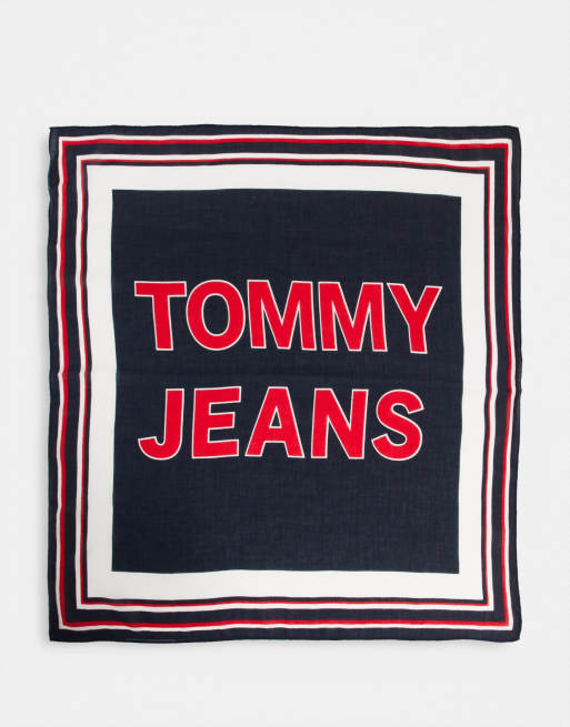 Tommy Jeans - Bandana-sjaal met logo in zwart