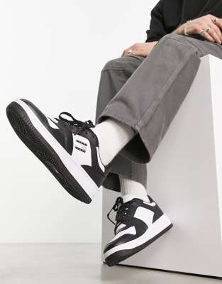 Tommy Jeans Tommy Jeans basket leather trainers in black