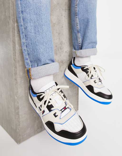 Tommy Jeans basket trainer in blue ASOS
