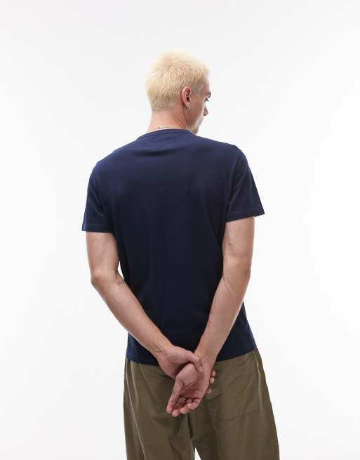Tommy Jeans basketball chest logo t-shirt in navy, 3 of 4