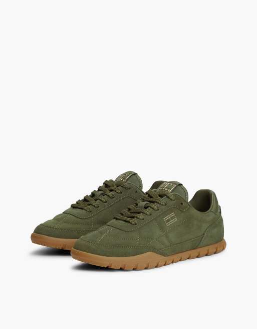 Tommy Jeans baskets basses en daim vert foncé, 2 de 7