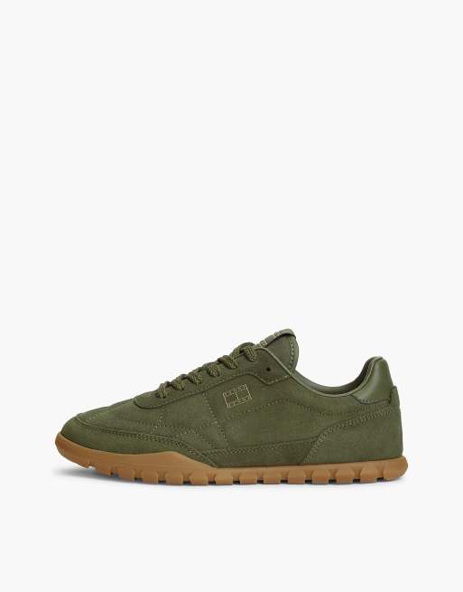 Tommy Jeans baskets basses en daim vert foncé, 7 de 7