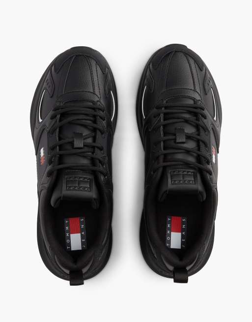 Tommy Jeans baskets chunky à textures mixtes en noir, 3 de 7