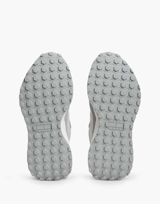 Tommy Jeans baskets chunky en cuir à logo rétro grises, 5 de 7