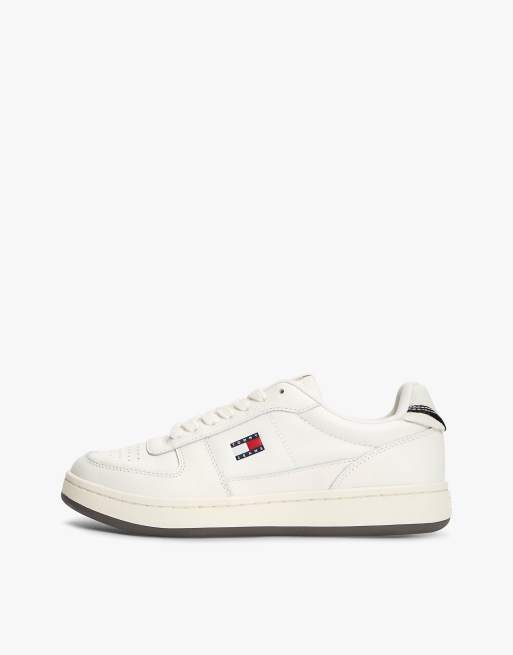Tommy Jeans baskets court archive à talon zébré blanches, 7 de 7
