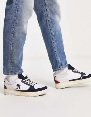 Tommy Jeans - Baskets en cuir style streetwear - Bleu