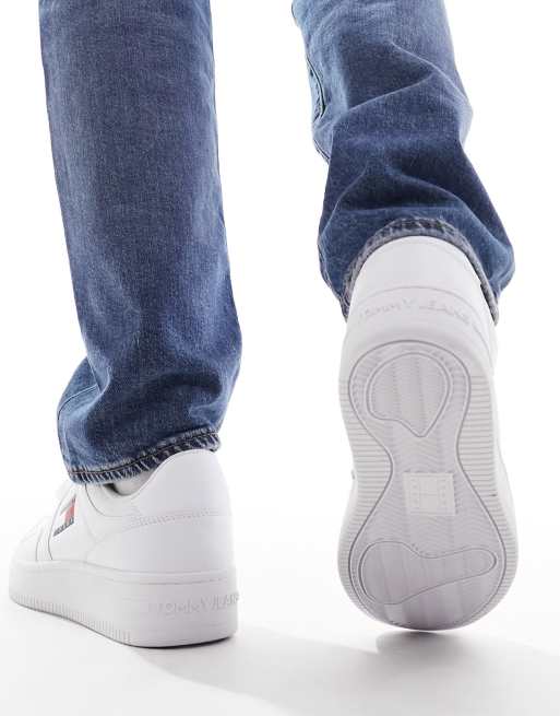 Tommy Jeans - Baskets rétro style basketball - Blanc, 5 de 5