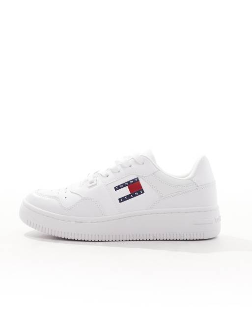 Tommy Jeans - Baskets rétro style basketball - Blanc, 2 de 5