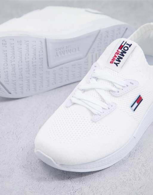 Tommy Jeans - Baskets souples avec logo drapeau - Blanc, 4 de 4