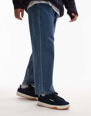 Tommy Jeans - Baskets style skate - Bleu marine