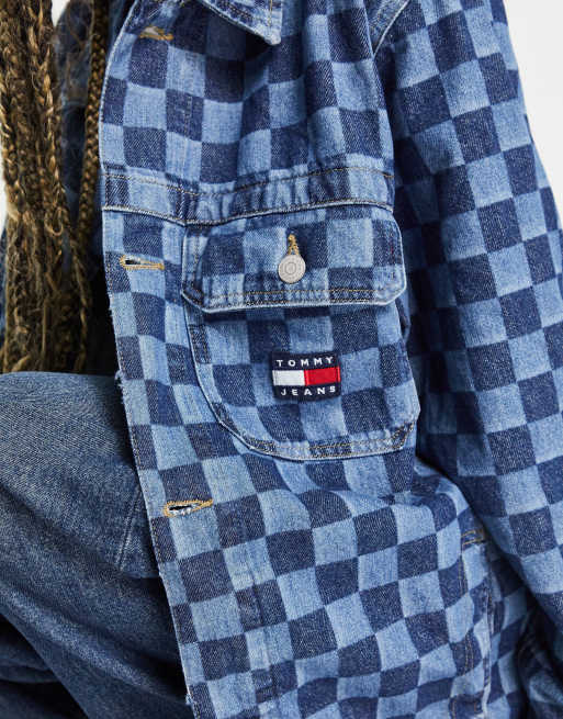 Tommy Jeans – Bawełniana kurtka oversize w stylu utility w szachownicę , 3 z 4