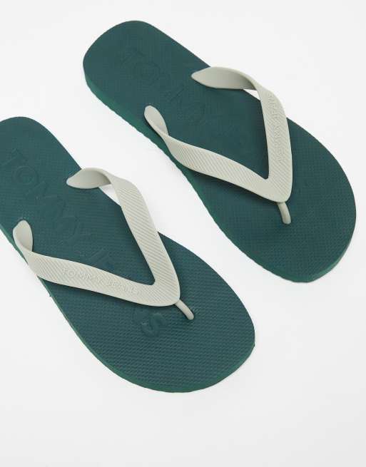 Tommy Jeans beach flip flops in green