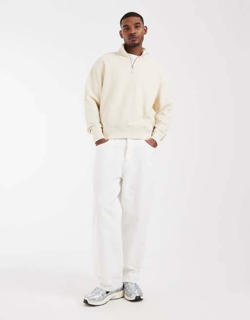 Tommy Jeans – Beige, avslappnad sweatshirt med våffeltextur, 2 av 5