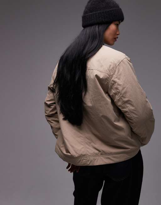 Tommy Jeans – Beige chore-jacka med manchesterkrage, 4 av 4