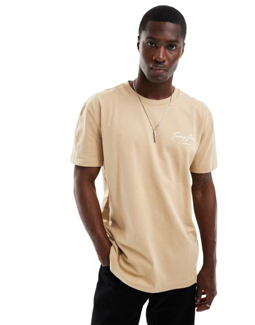 Tommy Jeans – Beige t-shirt med vintagetryck baktill, 4 av 4
