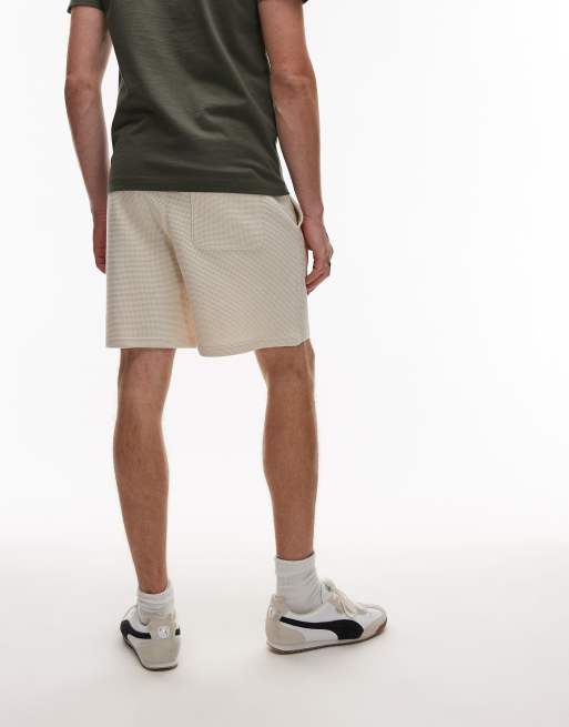 Tommy Jeans – Beige, våfflade strandshorts, 3 av 5