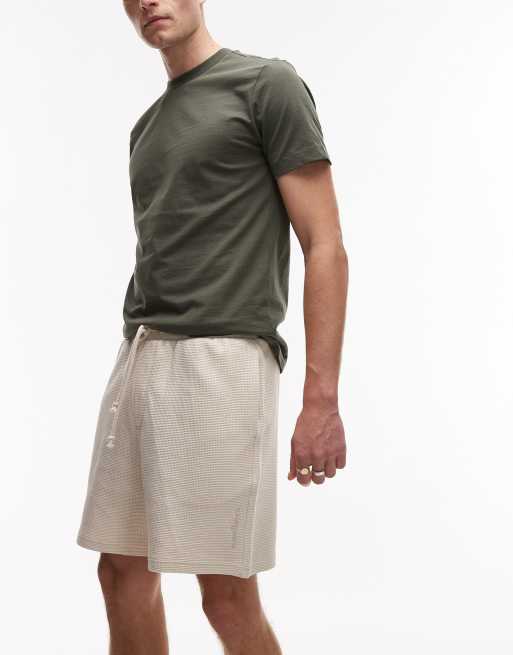 Tommy Jeans – Beige, våfflade strandshorts, 5 av 5