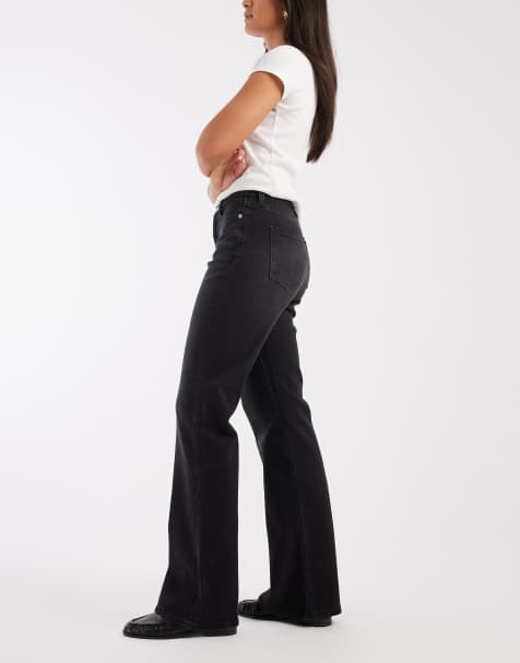 Tommy Jeans Bella high waisted flare jeans in black 