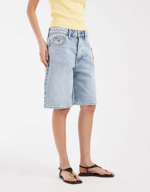Tommy Jeans - Bermuda di jeans comodi lavaggio blu chiaro, 2 di 5