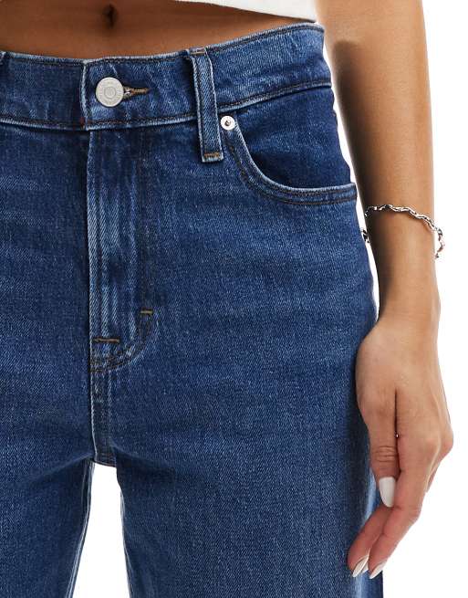 Tommy Jeans Betsy mid rise straight leg jeans in dark wash