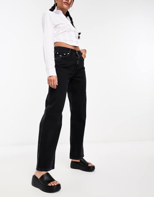 Tommy Jeans – Betsy – Svarta jeans med raka ben och medelhög midja, 3 av 5
