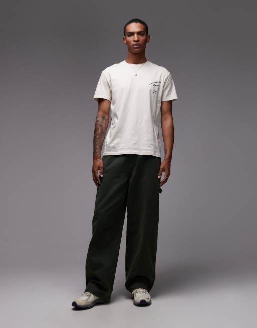 Tommy Jeans – Beżowy T-shirt z nadrukiem na plecach, 2 z 5