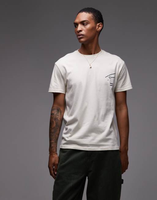 Tommy Jeans – Beżowy T-shirt z nadrukiem na plecach, 3 z 5