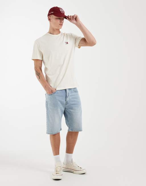 Tommy Jeans – Beżowy T-shirt z naszywką z logo, 2 z 5