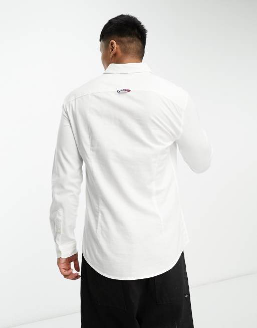 Tommy Jeans – Biała koszula oxford o wąskim kroju, 2 z 4
