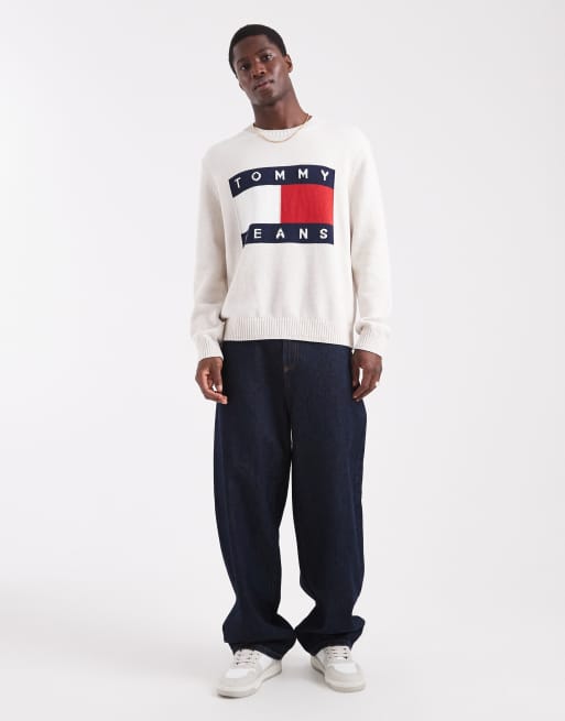 Tommy Jeans – Biały sweter z logo Flag, 2 z 5