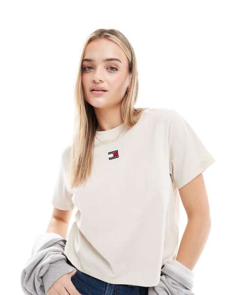 Tommy Jeans – Biały T-shirt o pudełkowym kroju - view 1