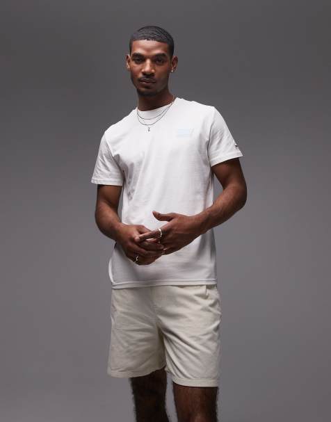 Tommy Jeans – Biały T-shirt z błękitnym logo - view 1
