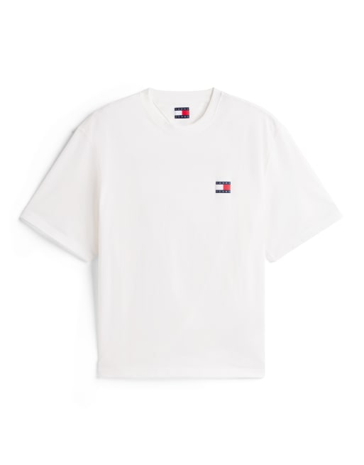 Tommy Jeans – Biały T-shirt z dużym logo na plecach, 4 z 4