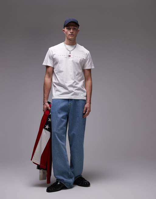 Tommy Jeans – Biały T-shirt z logo na środku, 2 z 4