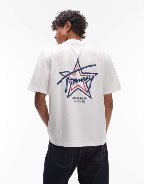 Tommy Jeans – Biały T-shirt z logo w stylu lat 90. - view 1