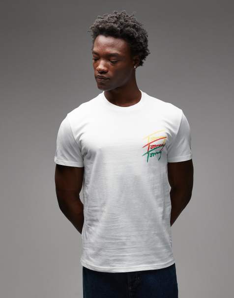 Tommy Jeans repeat signature backprint t-shirt in white